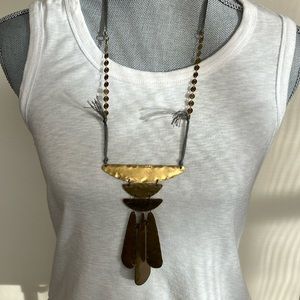 Anthropologie Brass Necklace